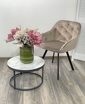 Стул GALE 360 град. поворот. BLUVEL-40 BEIGE, велюр/ черный каркас, М-City в Игре - igra.ok-mebel.com | фото 2