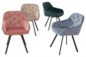 Стул GALE 360 град. поворот. BLUVEL-40 BEIGE, велюр/ черный каркас, М-City в Игре - igra.ok-mebel.com | фото 3