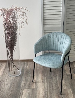Стул ГЕММА, цвет RAIN 7 breeze, велюр / черный каркас М-City в Игре - igra.ok-mebel.com | фото 4