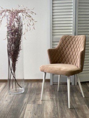 Стул HERMAN 360 град. БЕЖЕВЫЙ #5, велюр / белый каркас М-City в Игре - igra.ok-mebel.com | фото 2