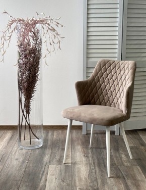 Стул HERMAN 360 град. ЛАТТЕ #25, велюр / белый каркас М-City в Игре - igra.ok-mebel.com | фото 2