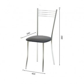 Стул Хлоя А1.01-01 (Стандарт) хром/кожзам (4 шт.) в Игре - igra.ok-mebel.com | фото 3