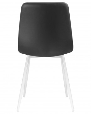 Стул обеденный DOBRIN ALEX, белые ножки, чёрная экокожа (P-01) в Игре - igra.ok-mebel.com | фото 5
