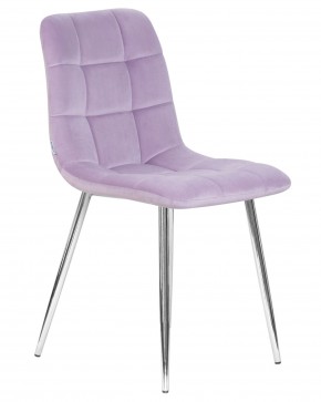 Стул обеденный DOBRIN ALEX, хром ножки, фиолетовый велюр (V108-49) в Игре - igra.ok-mebel.com | фото 2