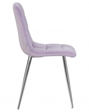 Стул обеденный DOBRIN ALEX, хром ножки, фиолетовый велюр (V108-49) в Игре - igra.ok-mebel.com | фото 3