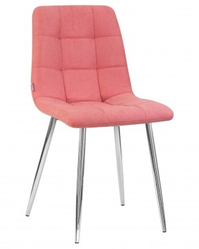 Стул обеденный DOBRIN ALEX, хром ножки, розовая ткань (UF860-05B) в Игре - igra.ok-mebel.com | фото