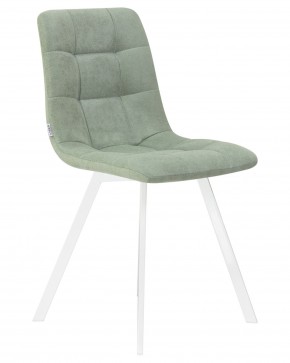 Стул обеденный DOBRIN ALEX SQUARE, белые ножки, мята ткань (UF860-11B) в Игре - igra.ok-mebel.com | фото 2