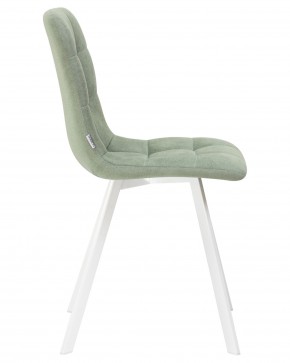 Стул обеденный DOBRIN ALEX SQUARE, белые ножки, мята ткань (UF860-11B) в Игре - igra.ok-mebel.com | фото 3