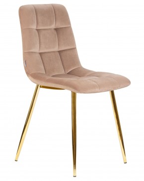 Стул обеденный DOBRIN ALEX, золотые ножки, мокко велюр (V108-104),  в Игре - igra.ok-mebel.com | фото 2