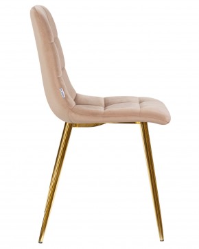 Стул обеденный DOBRIN ALEX, золотые ножки, мокко велюр (V108-104),  в Игре - igra.ok-mebel.com | фото 3