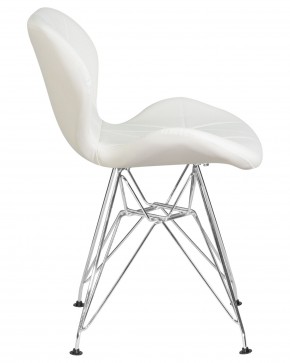 Стул обеденный DOBRIN BUTTERFLY CHROME, ножки хром, цвет белый в Игре - igra.ok-mebel.com | фото 3