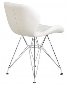 Стул обеденный DOBRIN BUTTERFLY CHROME, ножки хром, цвет белый в Игре - igra.ok-mebel.com | фото 4