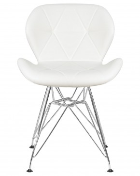 Стул обеденный DOBRIN BUTTERFLY CHROME, ножки хром, цвет белый в Игре - igra.ok-mebel.com | фото 6