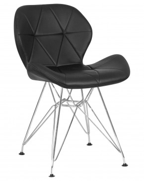 Стул обеденный DOBRIN BUTTERFLY CHROME, ножки хром, цвет чёрный в Игре - igra.ok-mebel.com | фото
