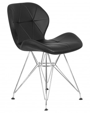 Стул обеденный DOBRIN BUTTERFLY CHROME, ножки хром, цвет чёрный в Игре - igra.ok-mebel.com | фото 2