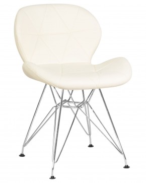 Стул обеденный DOBRIN BUTTERFLY CHROME, ножки хром, цвет кремовый в Игре - igra.ok-mebel.com | фото