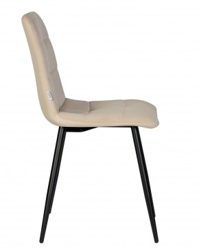 Стул обеденный DOBRIN CHILLY, Бежевый Holland 07, основание черный в Игре - igra.ok-mebel.com | фото 4