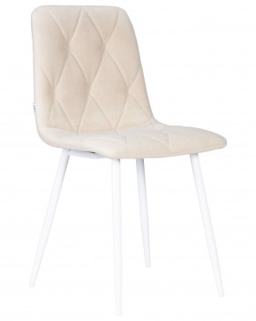 Стул обеденный DOBRIN CHILLY ROMBO, Бежевый Simple 44, основание белое в Игре - igra.ok-mebel.com | фото