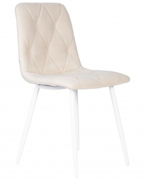 Стул обеденный DOBRIN CHILLY ROMBO, Бежевый Simple 44, основание белое в Игре - igra.ok-mebel.com | фото 2