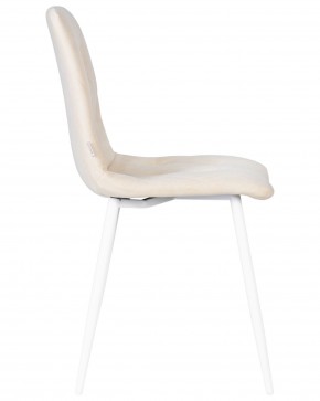 Стул обеденный DOBRIN CHILLY ROMBO, Бежевый Simple 44, основание белое в Игре - igra.ok-mebel.com | фото 3