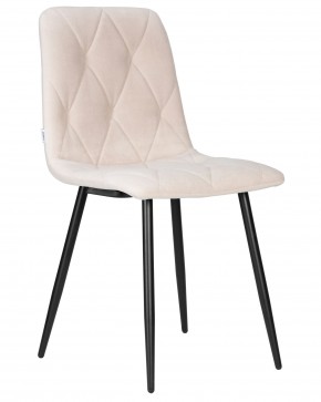 Стул обеденный DOBRIN CHILLY ROMBO, Бежевый Simple 44, основание черный в Игре - igra.ok-mebel.com | фото