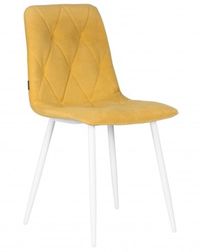 Стул обеденный DOBRIN CHILLY ROMBO, Горчичный Simple 15, основание белый в Игре - igra.ok-mebel.com | фото