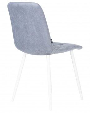 Стул обеденный DOBRIN CHILLY ROMBO, Серо-голубой Simple 26, основание белый в Игре - igra.ok-mebel.com | фото 4