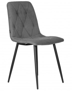 Стул обеденный DOBRIN CHILLY ROMBO, Серый Simple 33, основание черное в Игре - igra.ok-mebel.com | фото 2