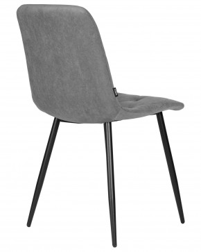 Стул обеденный DOBRIN CHILLY ROMBO, Серый Simple 33, основание черное в Игре - igra.ok-mebel.com | фото 4