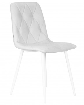 Стул обеденный DOBRIN CHILLY ROMBO, Светло-серый Simple 29, основание белое в Игре - igra.ok-mebel.com | фото 2