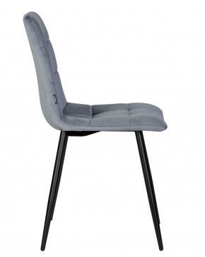 Стул обеденный DOBRIN CHILLY, Серо-голубой Holland 14, основание черное в Игре - igra.ok-mebel.com | фото 3