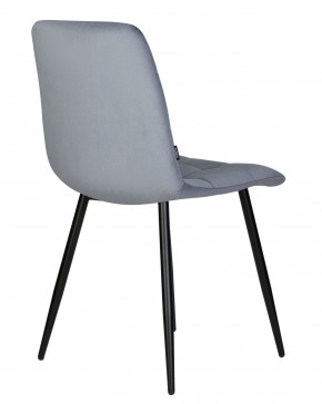 Стул обеденный DOBRIN CHILLY, Серо-голубой Holland 14, основание черное в Игре - igra.ok-mebel.com | фото 4