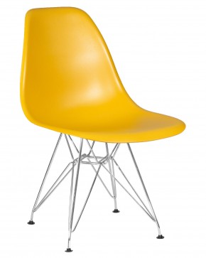 Стул обеденный DOBRIN DSR, ножки хром, цвет горчичный (Y-03) в Игре - igra.ok-mebel.com | фото