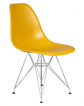 Стул обеденный DOBRIN DSR, ножки хром, цвет горчичный (Y-03) в Игре - igra.ok-mebel.com | фото 2