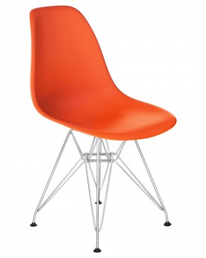 Стул обеденный DOBRIN DSR, ножки хром, цвет оранжевый (O-02) в Игре - igra.ok-mebel.com | фото 2