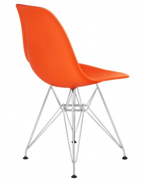 Стул обеденный DOBRIN DSR, ножки хром, цвет оранжевый (O-02) в Игре - igra.ok-mebel.com | фото 4