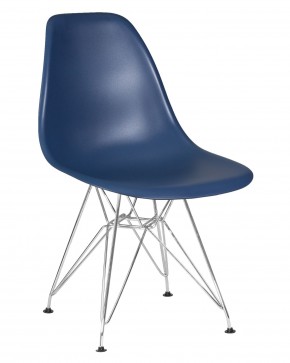 Стул обеденный DOBRIN DSR, ножки хром, цвет тёмно-синий (BE-12) в Игре - igra.ok-mebel.com | фото