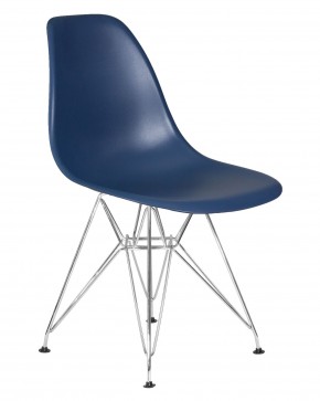 Стул обеденный DOBRIN DSR, ножки хром, цвет тёмно-синий (BE-12) в Игре - igra.ok-mebel.com | фото 2