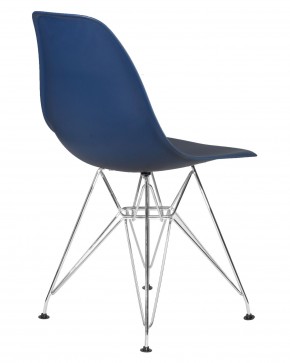 Стул обеденный DOBRIN DSR, ножки хром, цвет тёмно-синий (BE-12) в Игре - igra.ok-mebel.com | фото 4