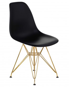 Стул обеденный DOBRIN DSR, ножки золотые, цвет чёрный (B-03) в Игре - igra.ok-mebel.com | фото 2