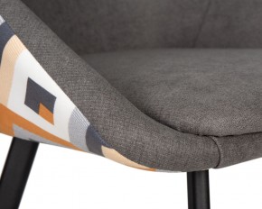 Стул обеденный DOBRIN MARKUS, ЭМАЛЬ ЧЕРНЫЙ МУАР ткань Candy Graphite+Escada Ochre в Игре - igra.ok-mebel.com | фото 7