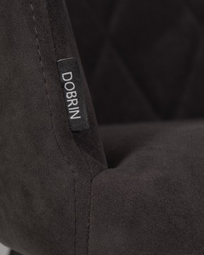 Стул обеденный DOBRIN ROBY, ЭМАЛЬ ЧЕРНЫЙ МУАР велюр Catania Espresso в Игре - igra.ok-mebel.com | фото 9