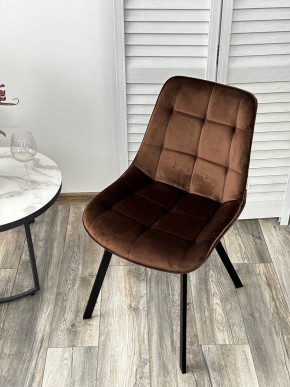 Стул ONION G062-10 шоколадный, велюр/ черный каркас М-City в Игре - igra.ok-mebel.com | фото 2