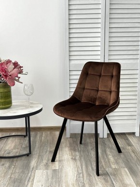 Стул ONION G062-10 шоколадный, велюр/ черный каркас М-City в Игре - igra.ok-mebel.com | фото 3