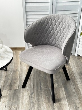 Стул SKAT 360 град. поворот. B22 Серый, велюр / черный каркас, М-City в Игре - igra.ok-mebel.com | фото 3