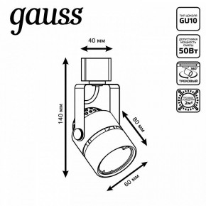 Светильник на штанге Gauss Track Light TR003 в Игре - igra.ok-mebel.com | фото 6