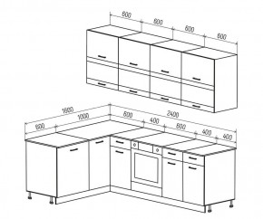 ТЕХНО Кухонный гарнитур угловой 2,4х1,6 м Компоновка №4 в Игре - igra.ok-mebel.com | фото 6