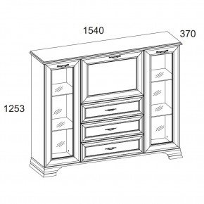 Тумба 2V1D3S, TIFFANY, цвет вудлайн кремовый в Игре - igra.ok-mebel.com | фото 2