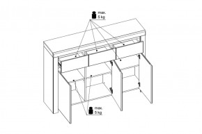 Тумба 3D3S, TAURUS, цвет белый/дуб вотан в Игре - igra.ok-mebel.com | фото 2