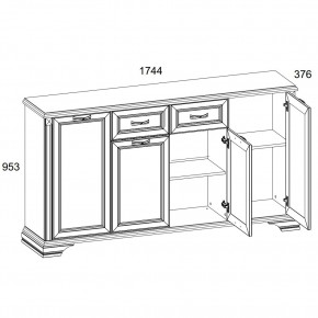 Тумба 4D1S, MONAKO, цвет Сосна винтаж/дуб анкона в Игре - igra.ok-mebel.com | фото 2